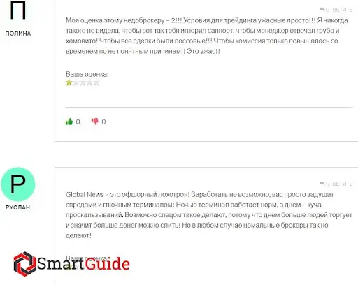 Брокер Global News Trade Отзывы