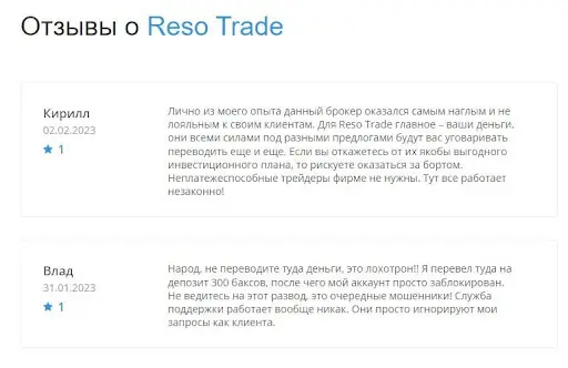  Reso Trade отзывы