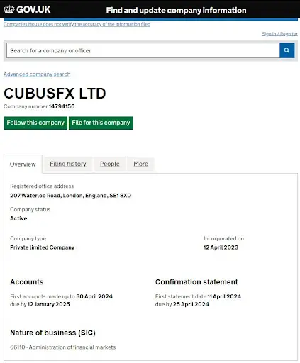 Cubusfx Ltd