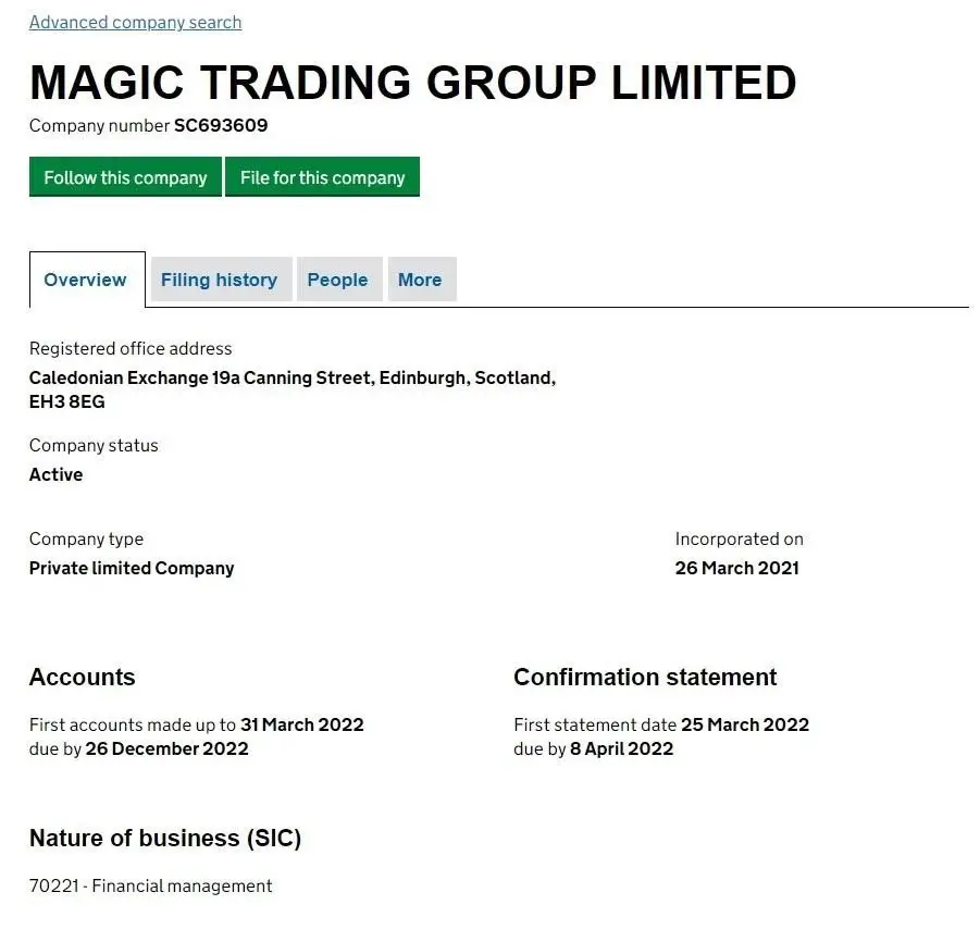 MAGIC TRADING GROUP LIMITED