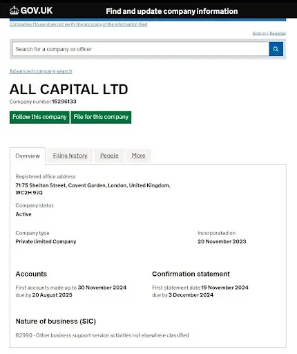 Кидалово AllCapitalInc