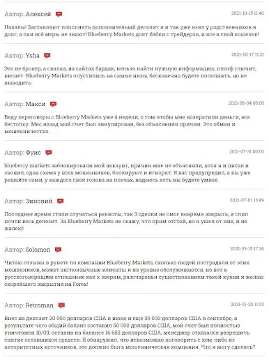 blueberrymarkets.com Отзывы