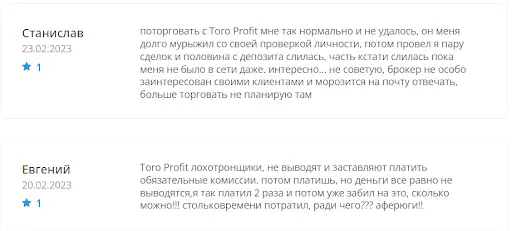 Отзывы о Toroprofit.io